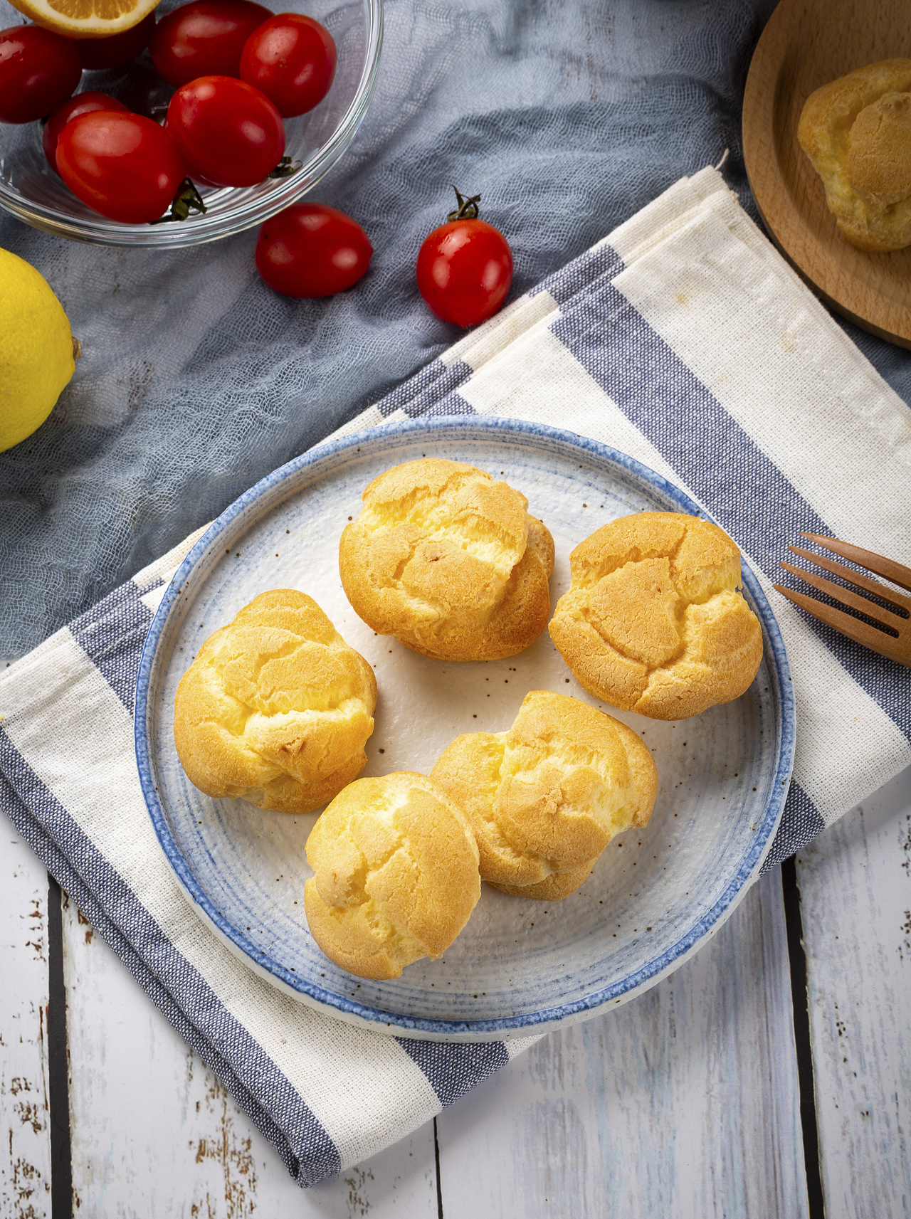 美食场景创意拍摄泡芙麻薯