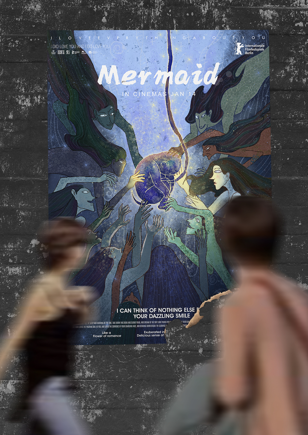 插画｜电影海报设计|Mermaid（图ZMjMyMjE4MTAw） - 商业插画 - 站酷设计师Lam雷鸣原创素材 - 站酷ZCOOL