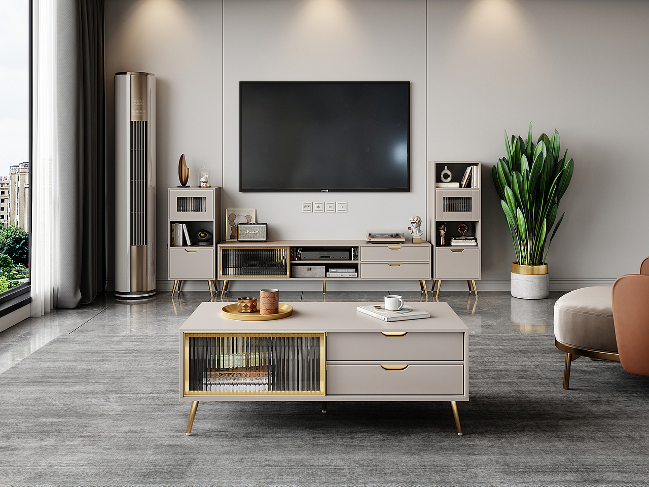 格匠电视柜茶几边柜组合（图ZMjc2MDAwOTAw） - 产品 - 站酷设计师安anrang原创素材 - 站酷ZCOOL