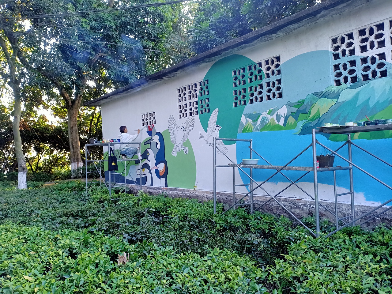 小清新户外壁画