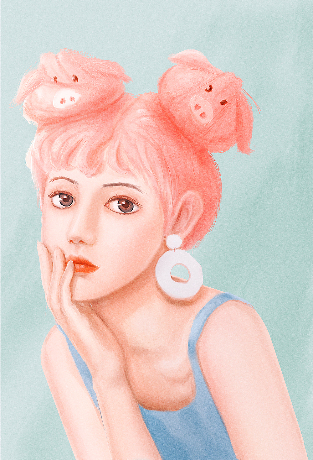 精致的猪猪女孩（图ZMjQ4OTU4NzMy） - 商业插画 - 站酷设计师leow时酒原创素材 - 站酷ZCOOL