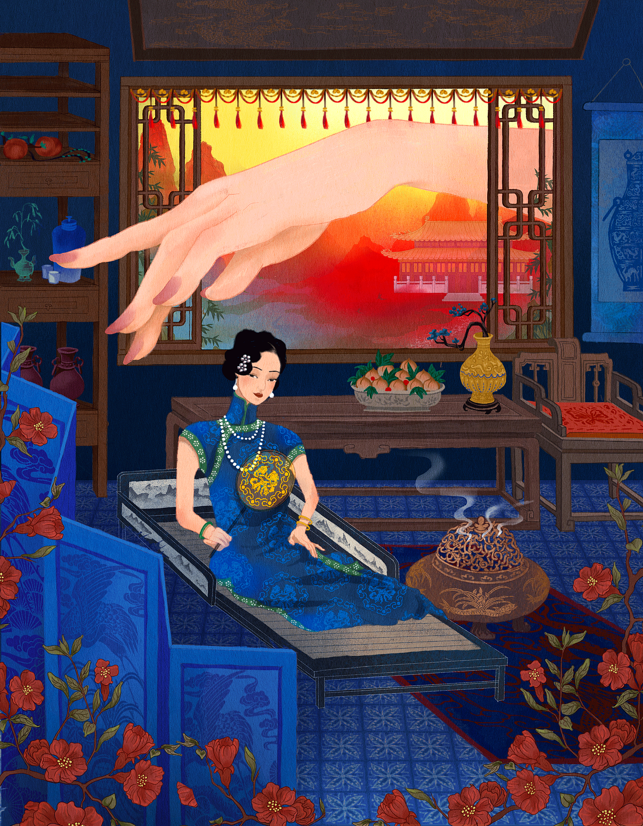 人衣蓝缕地衣红（图ZMjgyNjIxNjcy） - 商业插画 - 站酷设计师王朵闲原创素材 - 站酷ZCOOL