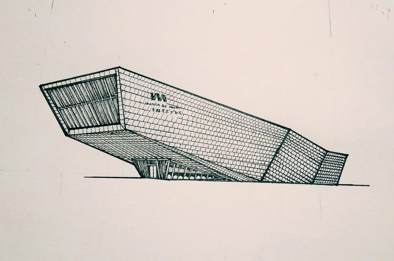 武汉大学经典建筑和武汉建筑黑白线稿