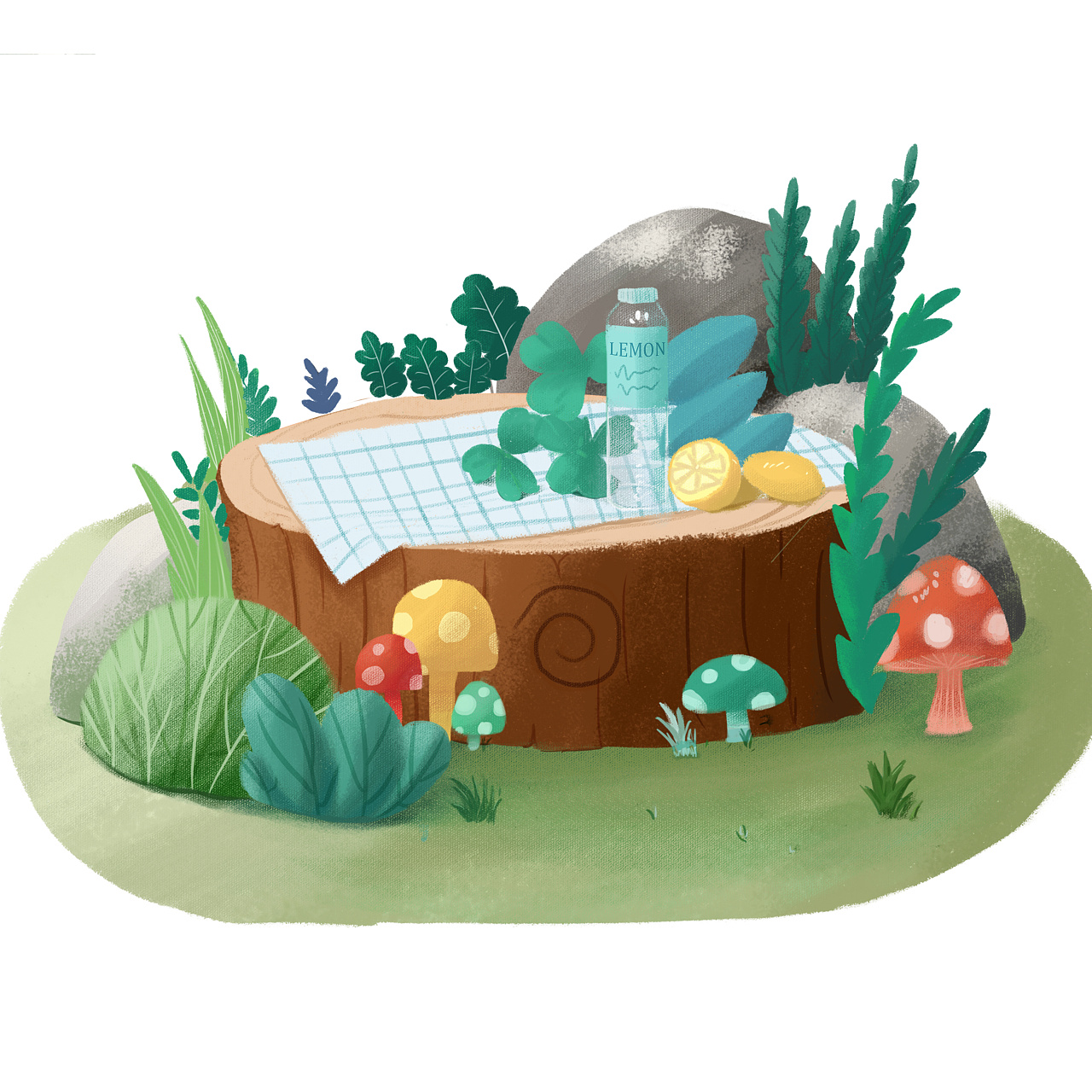 植物小场景|插画|商业插画|千珀川 - 临摹作品 - 站酷 (zcool)