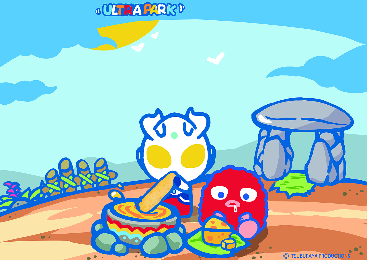 upark奥特曼儿童食品包装插画