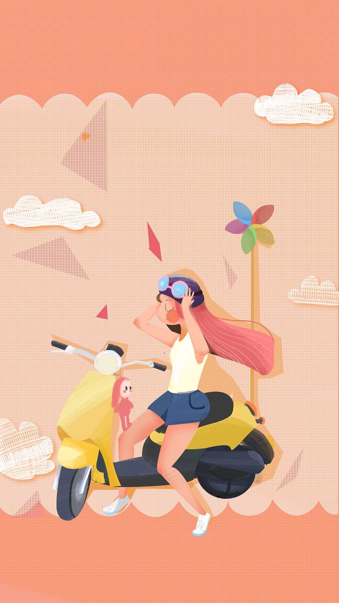 机车女孩（图ZODY3MTY1MDA=） - 创作习作 - 站酷设计师陌上尘埃a原创素材 - 站酷ZCOOL