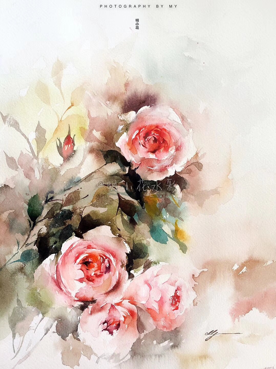 小花的水彩~执笔甘心无后期~