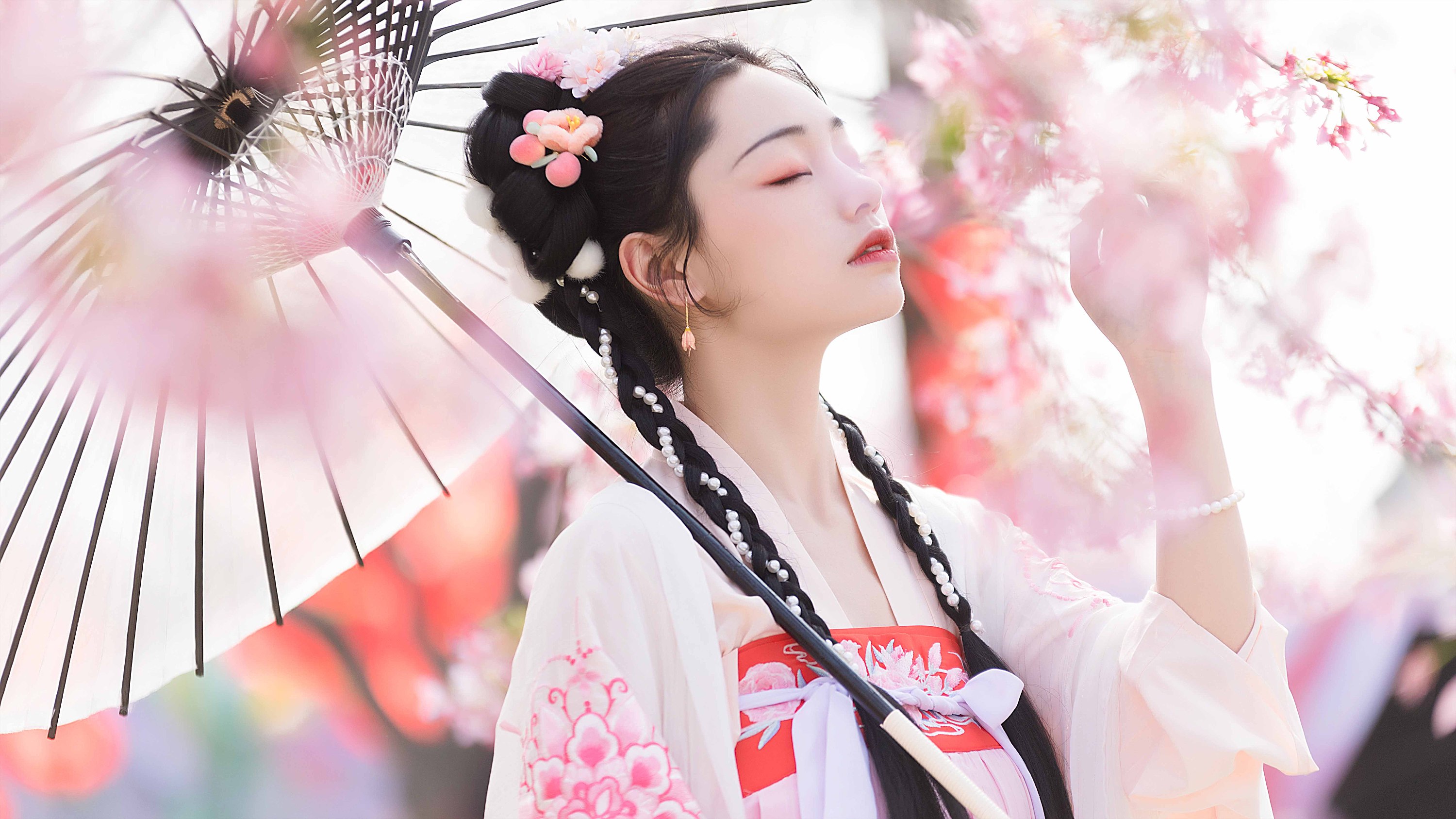 桃花依旧笑春风 古风汉服系列作品|摄影|人像摄影|limo摄影工作室