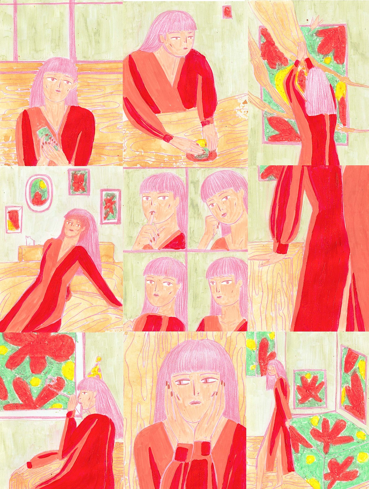 一个人的第N天（图ZMTM2OTM3NDAw） - 商业插画 - 站酷设计师Zoe旭原创素材 - 站酷ZCOOL