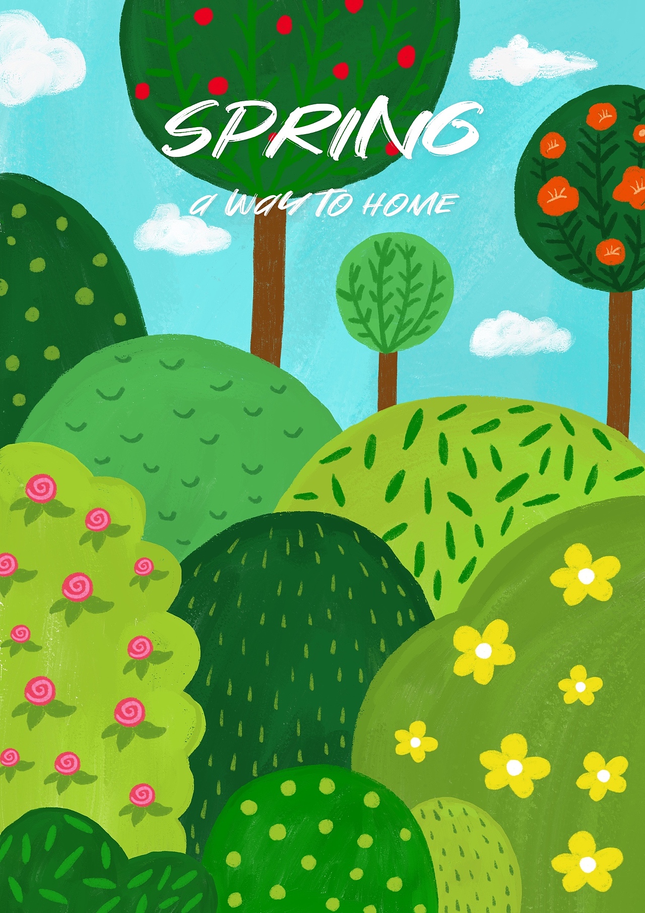 森林里的四季（图ZMjg4ODUwOTUy） - 商业插画 - 站酷设计师摇摇yaoyao原创素材 - 站酷ZCOOL