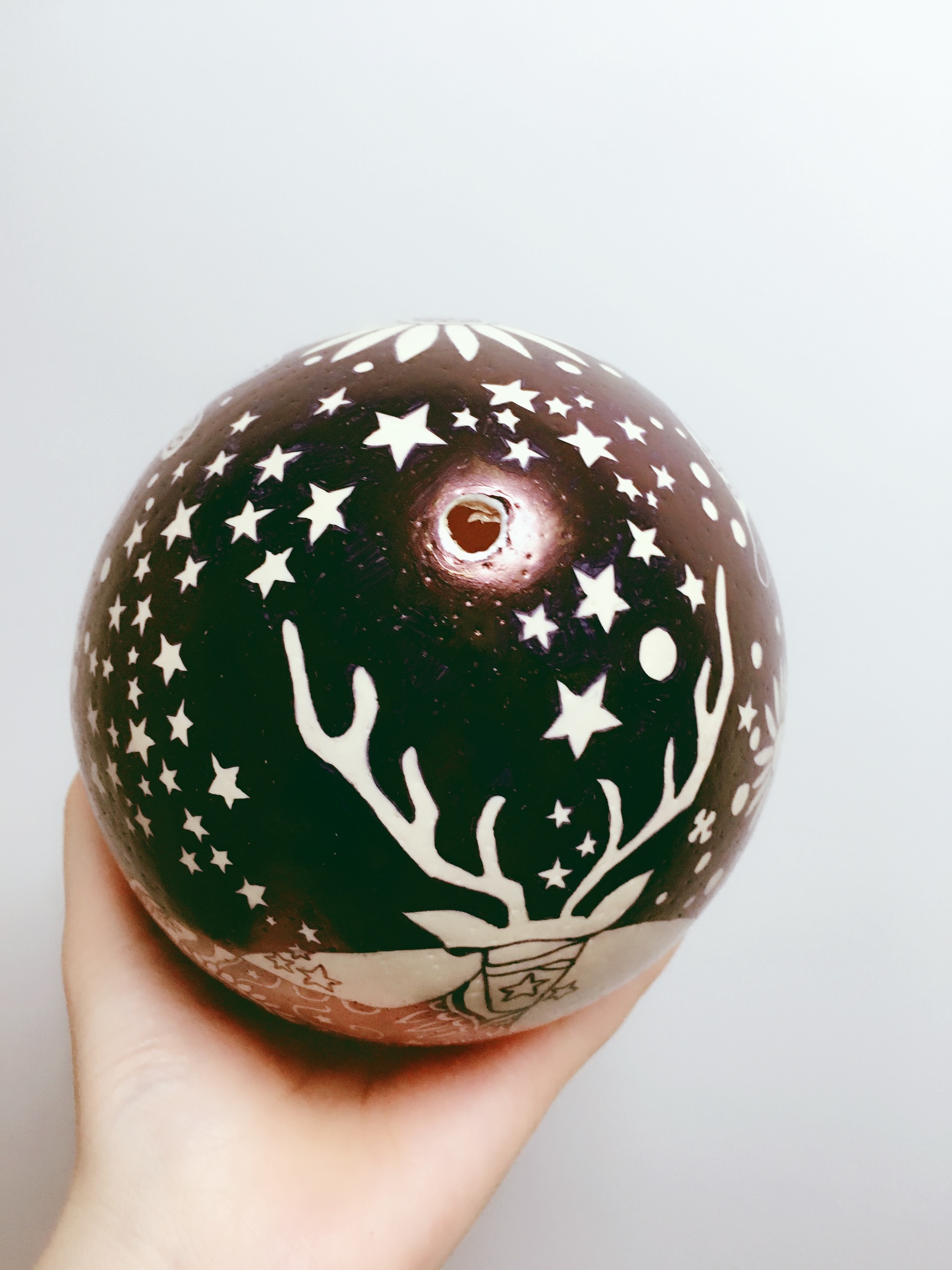 鸵鸟蛋~黑白插画