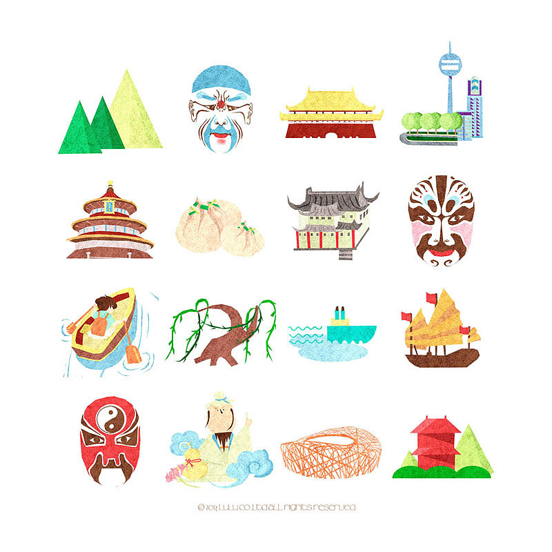 京杭大运河|食插3P -By LULU 新浪微博@何璐LULULU（图ZMTg1MTA4NDQ=） - 商业插画 - 站酷设计师LULULUhe原创素材 - 站酷ZCOOL