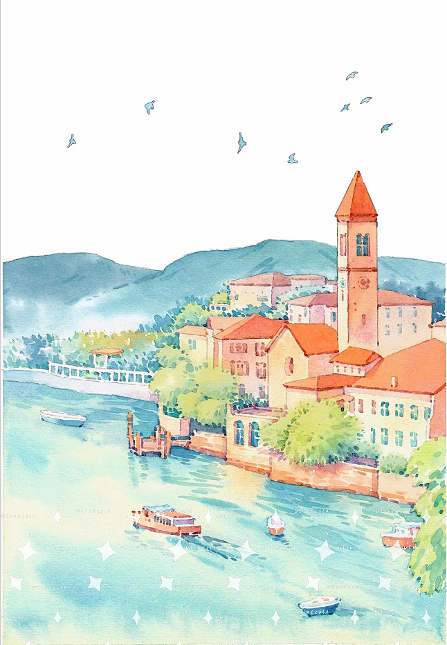 水彩插画建筑|和纸胶带|街景、城堡（图ZMjY1ODI4MzE2） - 商业插画 - 站酷设计师想坐白鹭上青天原创素材 - 站酷ZCOOL