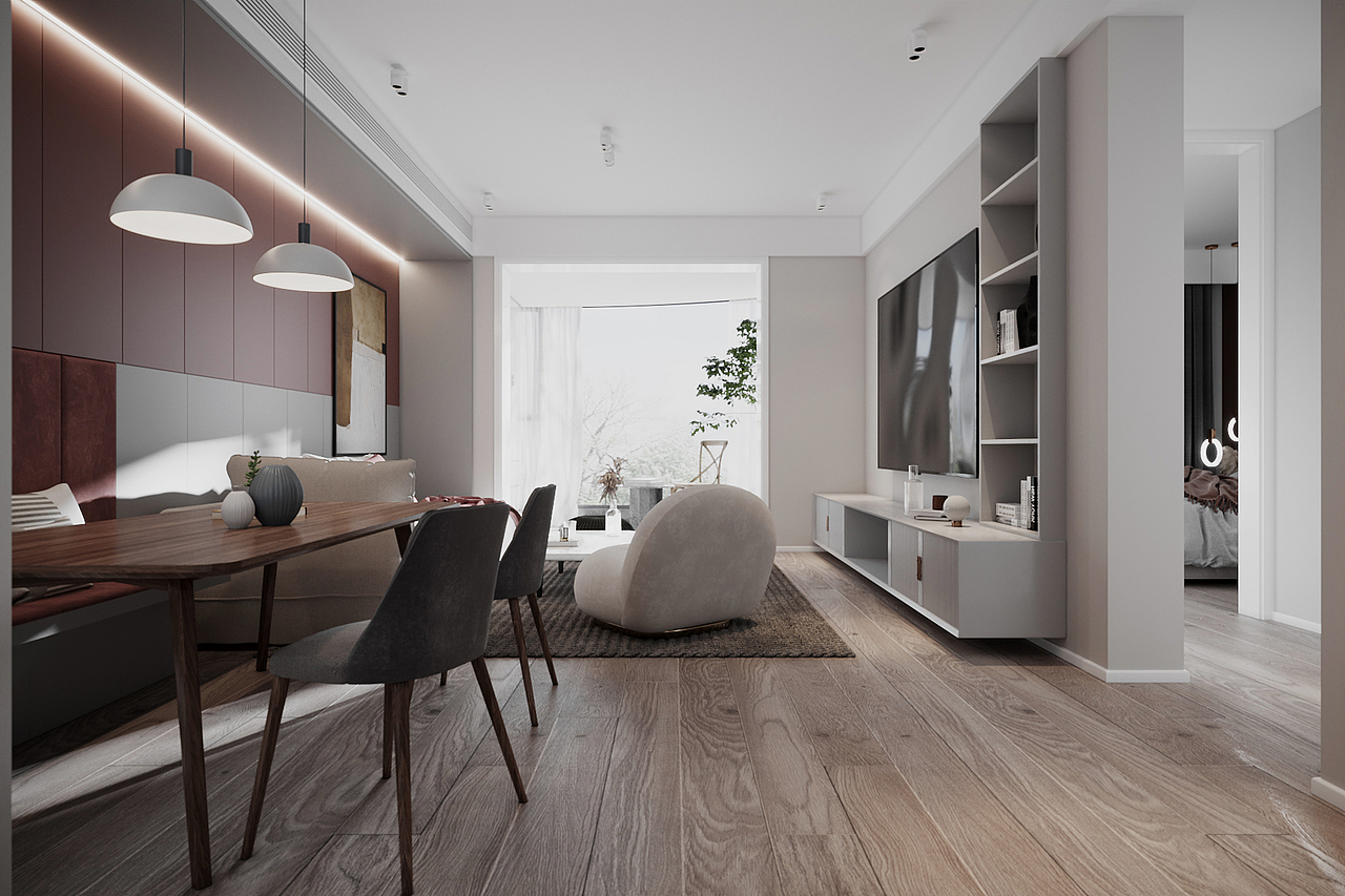 Hongkang Garden 100平 混搭风（图ZMjc1Mzg2MTUy） - 家装设计 - 站酷设计师壹山半空间设计原创素材 - 站酷ZCOOL