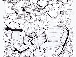 【日常随笔】40分钟,一张A2,针管笔,椅子风暴线稿。