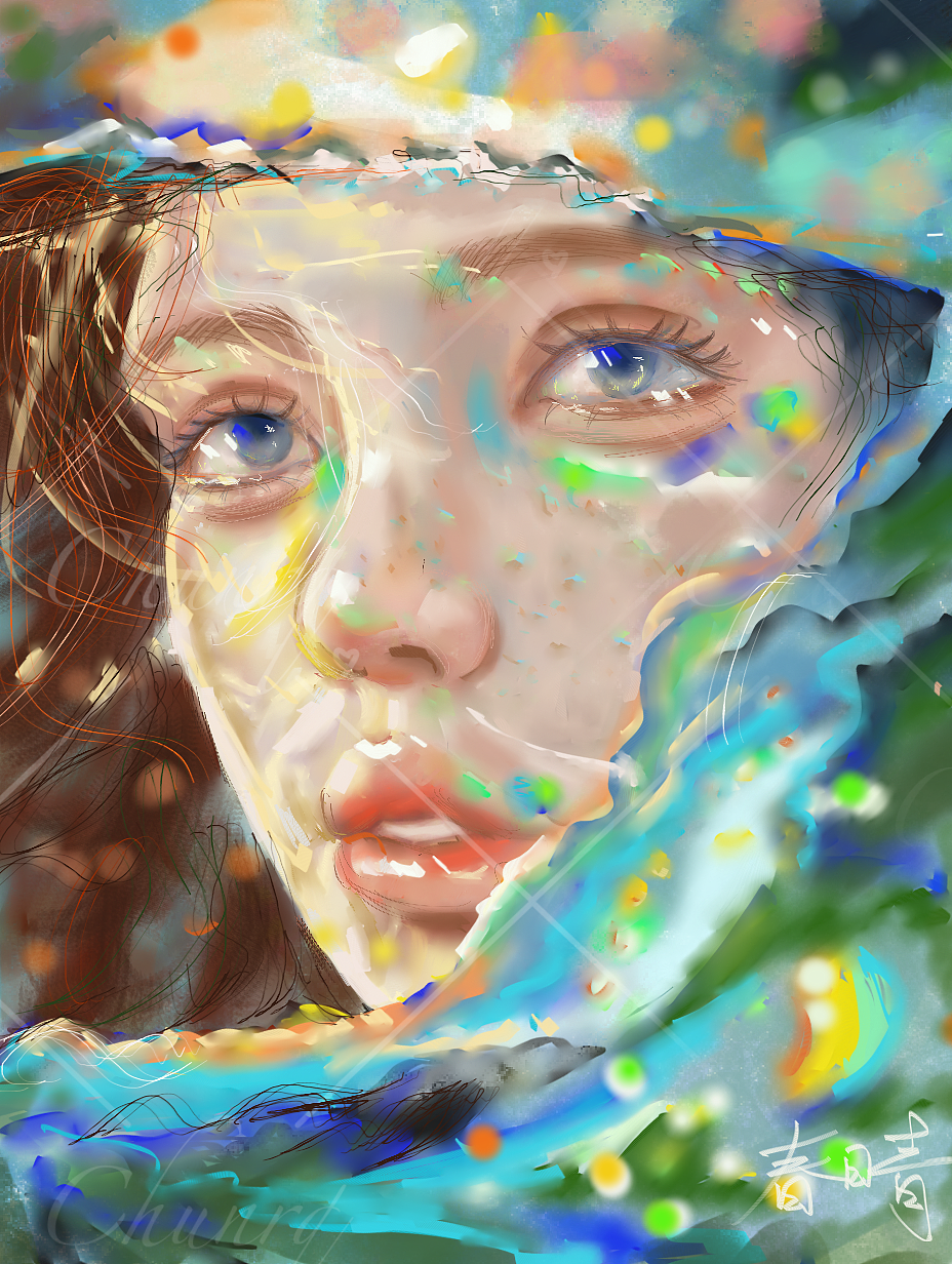 人物厚涂 插画设计（图ZMzc1MzM1MDYw） - 艺术插画 - 站酷设计师春日青11原创素材 - 站酷ZCOOL