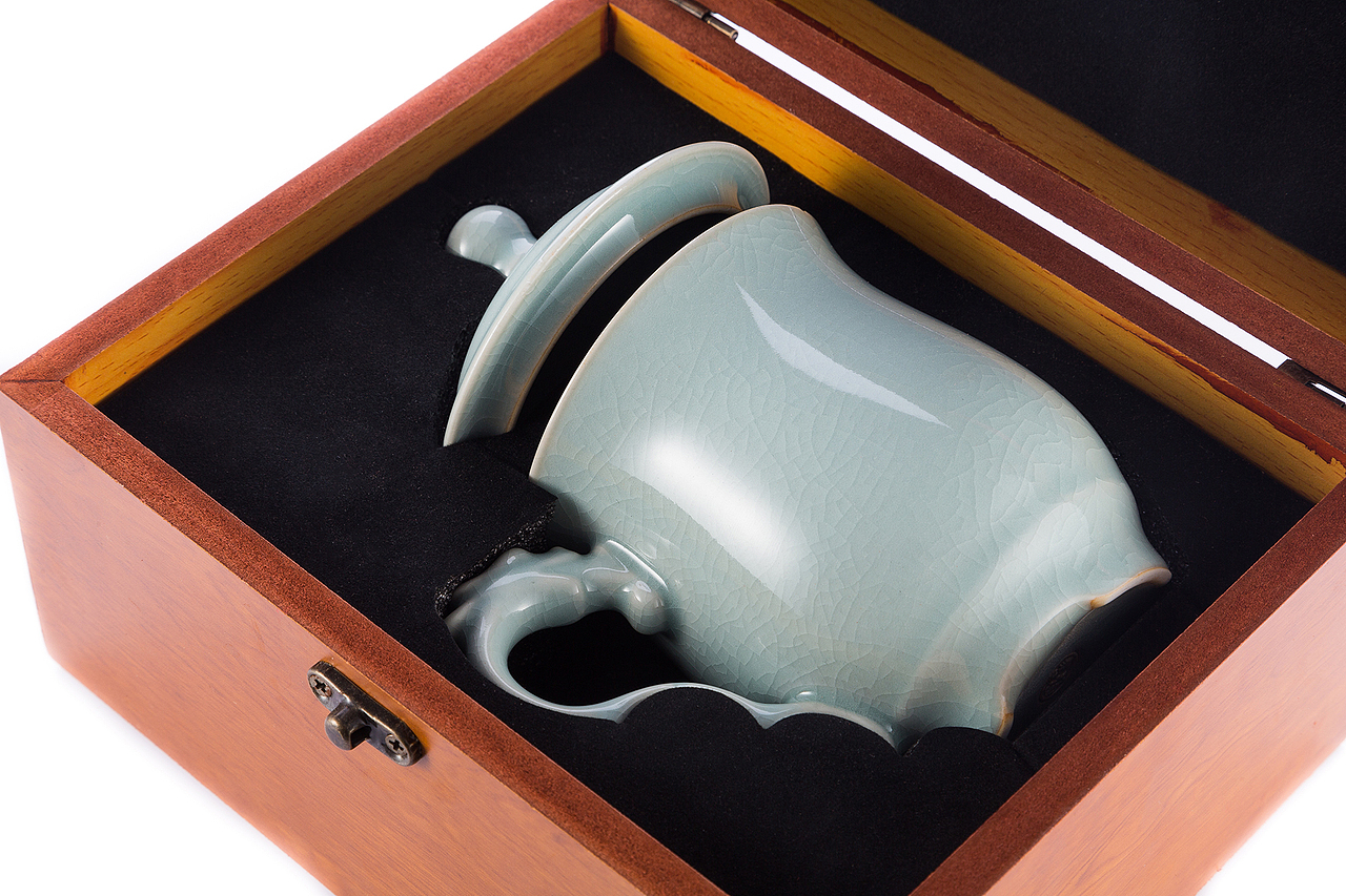 汝瓷茶杯拍摄 水杯茶具拍摄