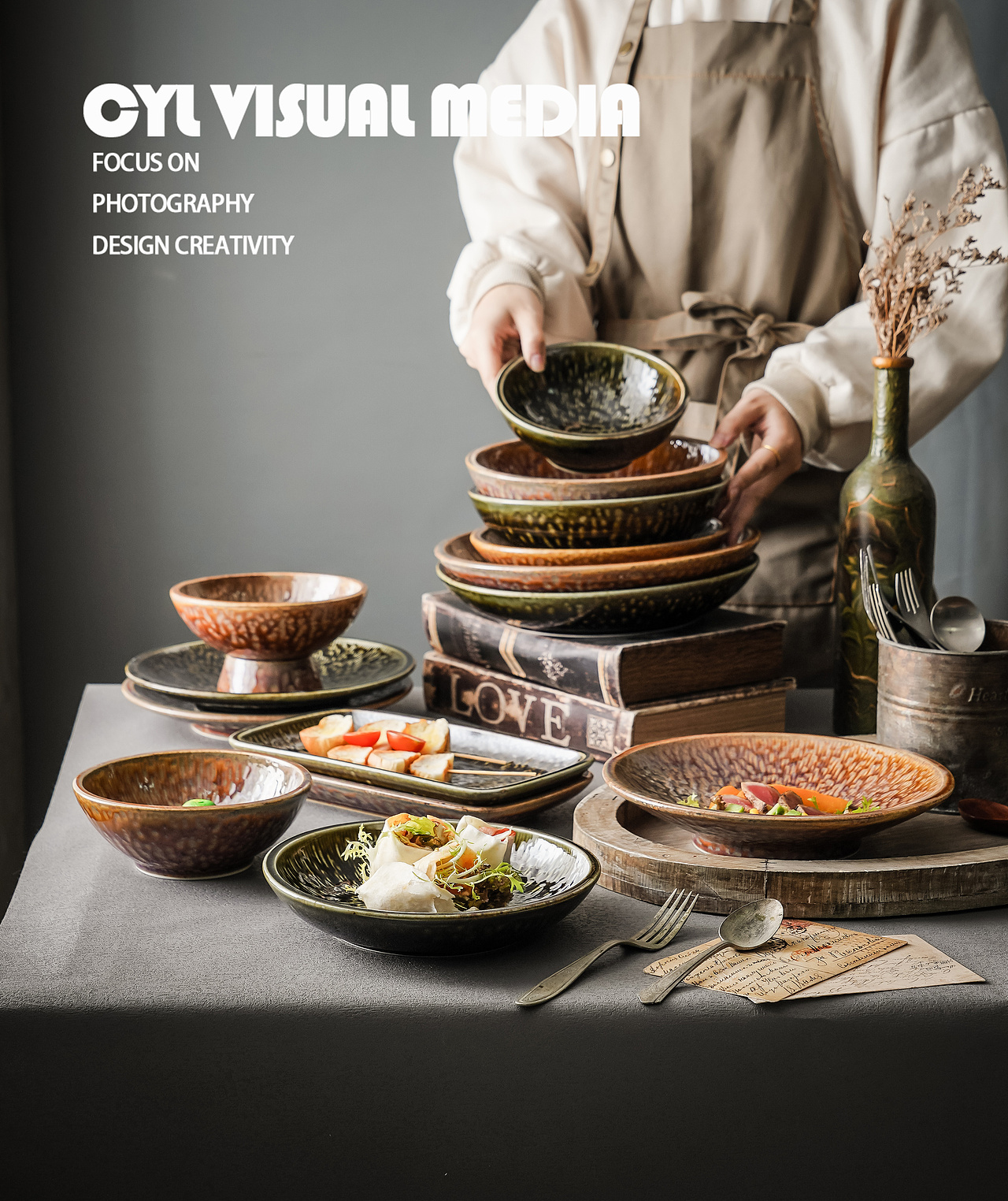 产品摄影|复古星斗餐具