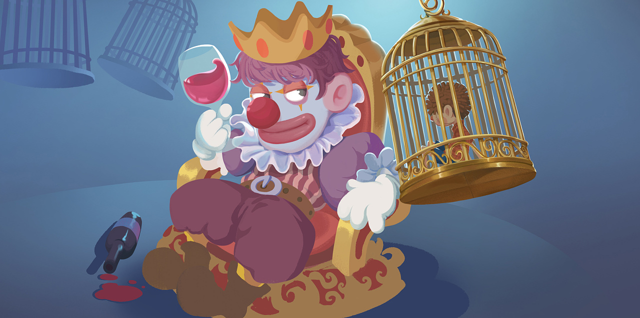 《不可思议的梦—小丑》|插画|创作习作|肥猫牛奶 - 原创作品 - 站酷