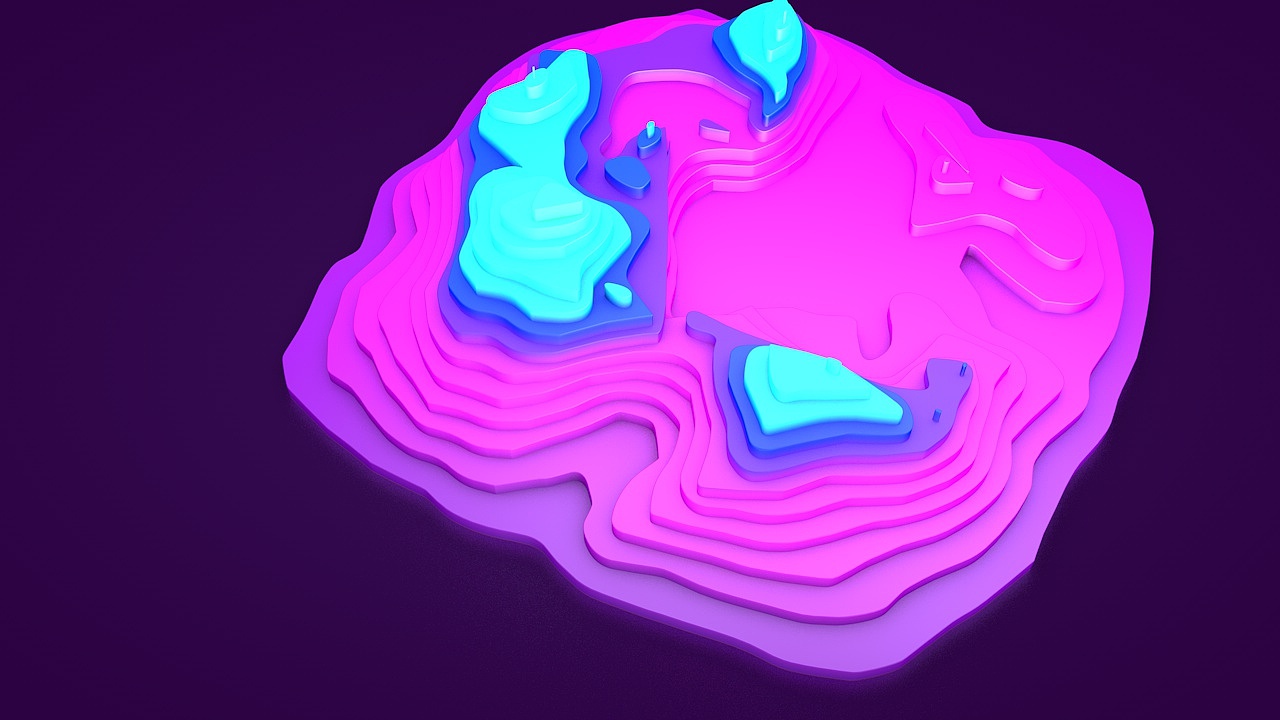 等高线立体效果