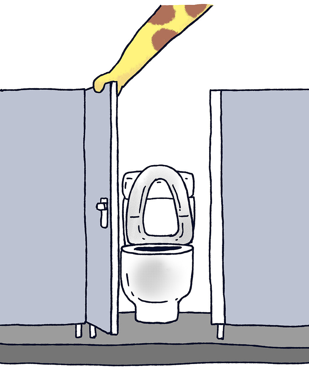 小长颈鹿上厕所的时候脖子很酸,为什么呢?