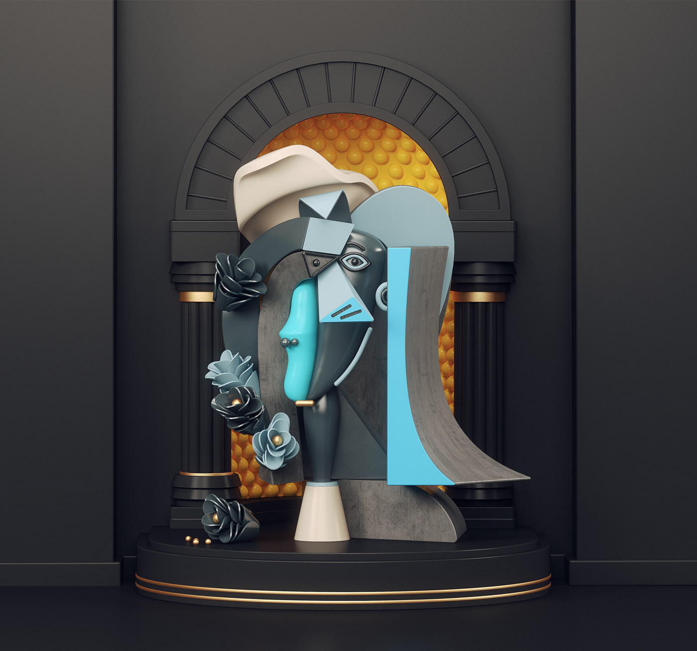 国外大神3d,c4d作品 "每个形状都有一个看不见的点找到它们并以一种新