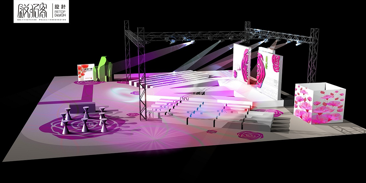 新春奢侈品牌时装发布会t台设计