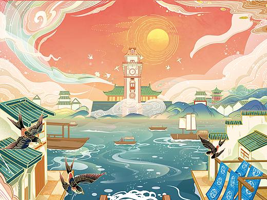 江苏城市插画（个人主页-ZNTcxMzA3NTI=） - 商业插画 - 站酷设计师c一全原创素材 - 站酷ZCOOL