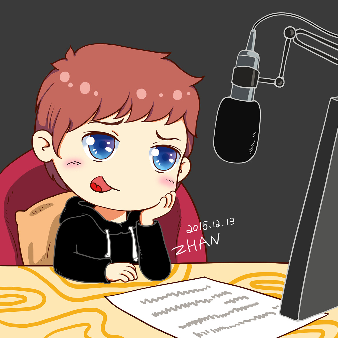 喜马拉雅fm主播q版1|插画|创作习作|喵拾肆 - 原创作品 - 站酷 (zcool