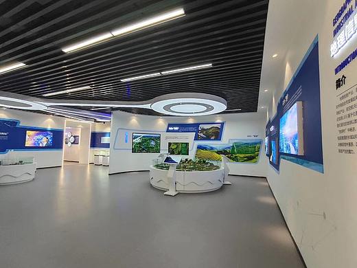 河南焦作展厅装修公司项目-地理科技展厅施工现场图