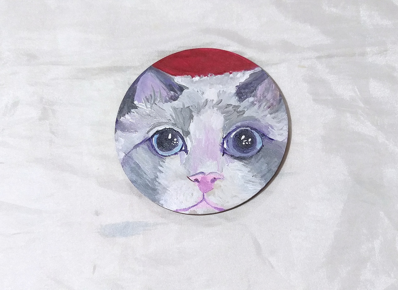 塑胶彩宠物木肖像.猫