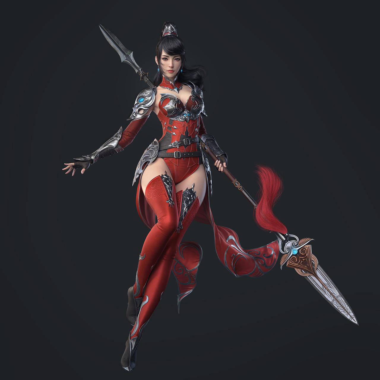 美型角色《女武神》|三维|人物/生物|moncrief - 原创作品 - 站酷