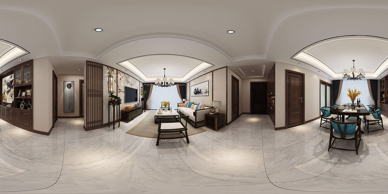 玫瑰园新中式（图ZMTYzMDU5MTMy） - 家装设计 - 站酷设计师室内设计师肖荣原创素材 - 站酷ZCOOL