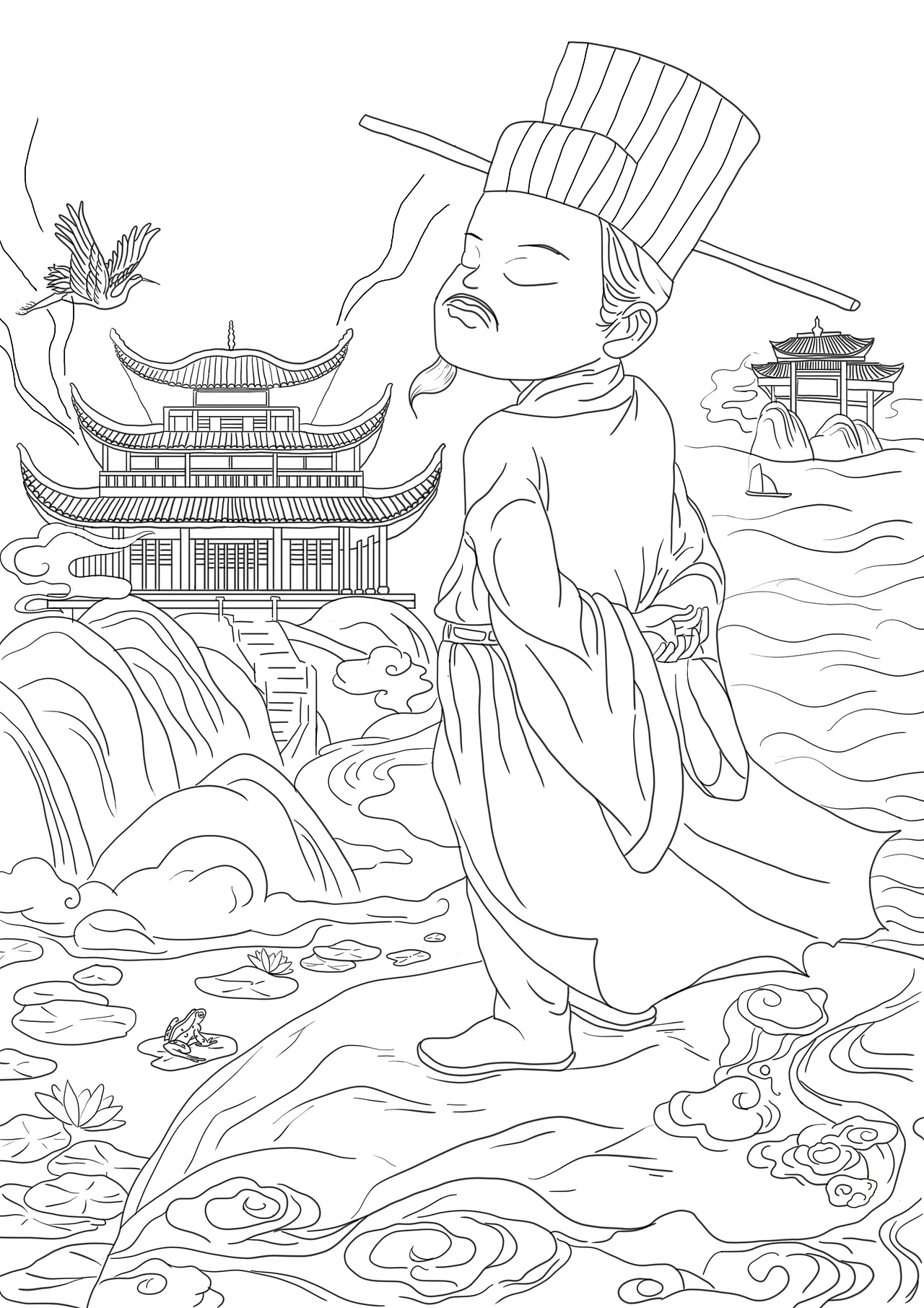 岳阳楼插画