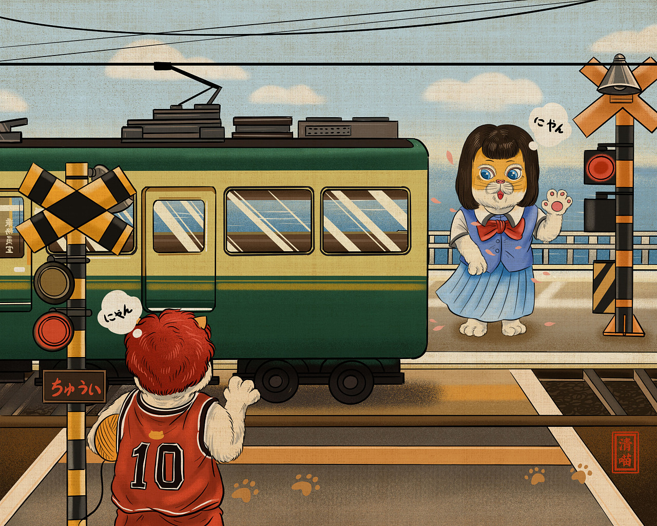 橘喵日本之旅|插画|商业插画|清喵 - 原创作品 - 站酷 (zcool)