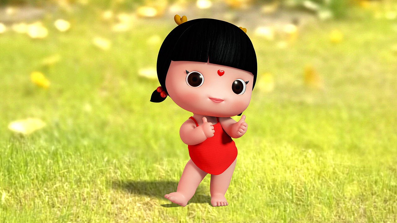 招财童子小龙女的舞姿有没有让你很开心呀