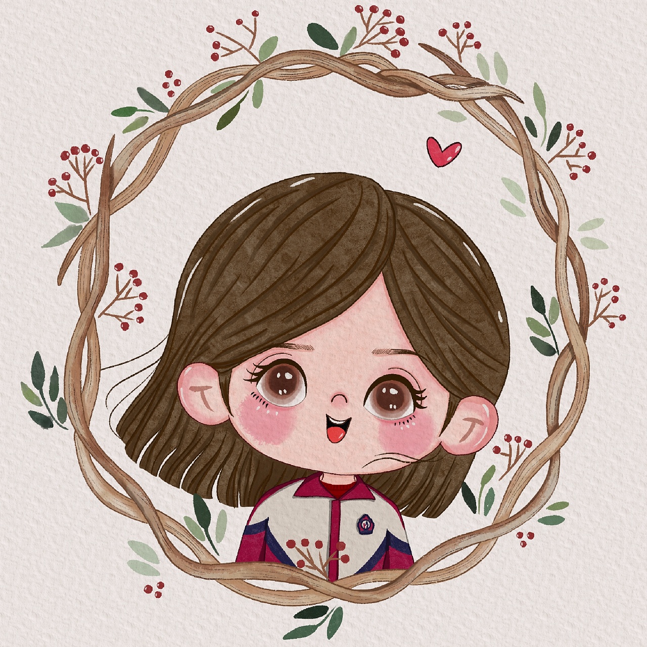 好久没来了,q版水彩风头像走一波|插画|商业插画|狐狸耳朵尖 - 原创