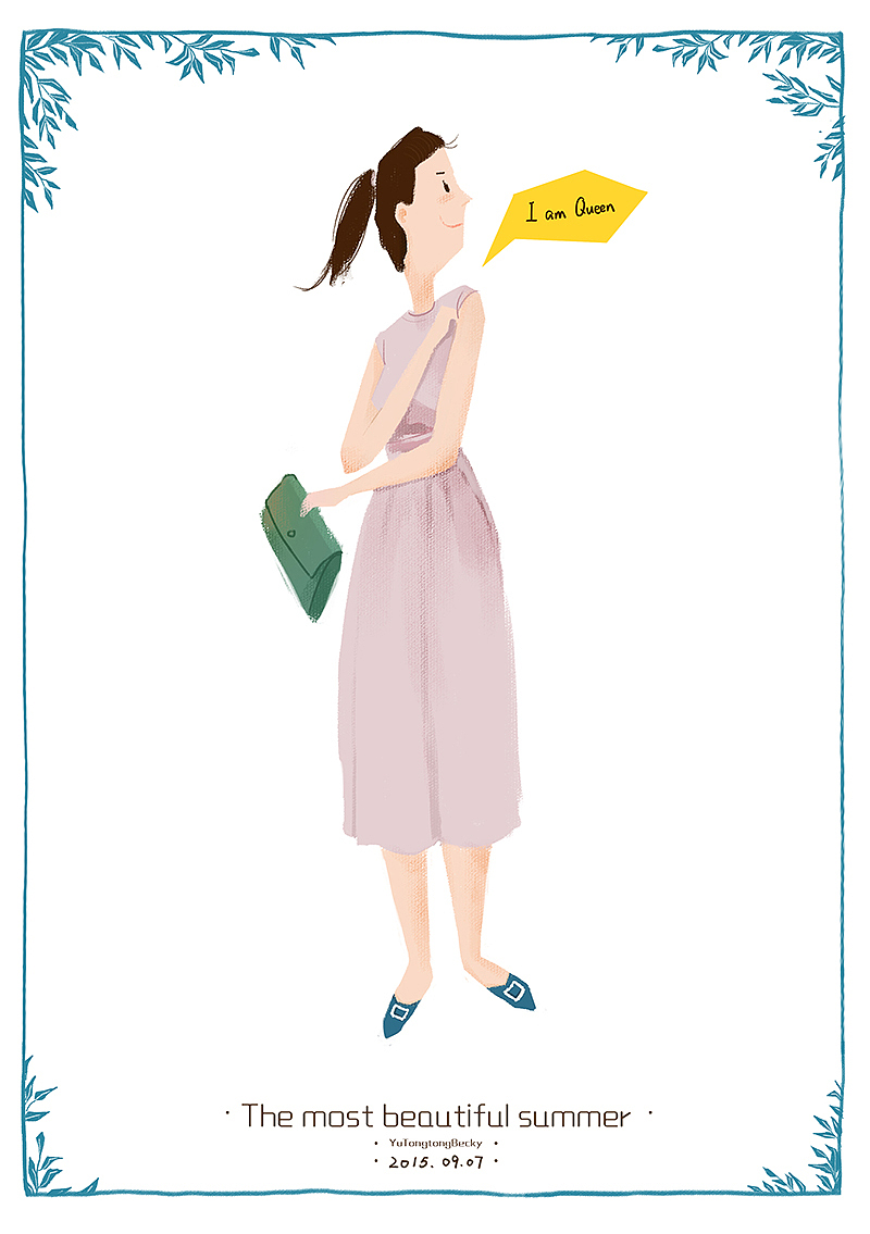 画一组小人,来告别夏季