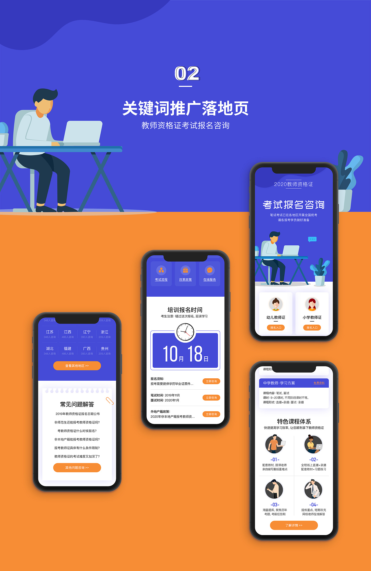 移动端关键词推广落地页x4