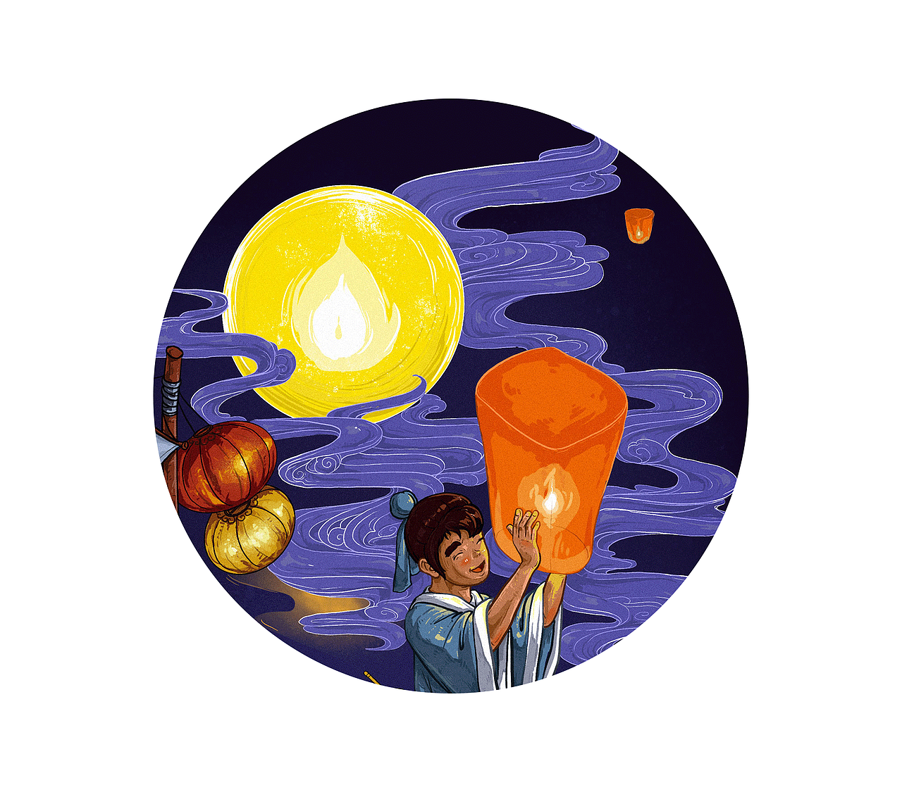 元夕|插画|商业插画|brian念_原创作品-站酷zcool