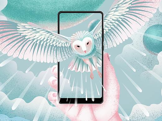 插畫練習(xí)——清晨的貓頭鷹（個(gè)人主頁-ZMzQwMDcxNDA=） - 創(chuàng)作習(xí)作 - 站酷設(shè)計(jì)師舍易sheyi原創(chuàng)素材 - 站酷ZCOOL