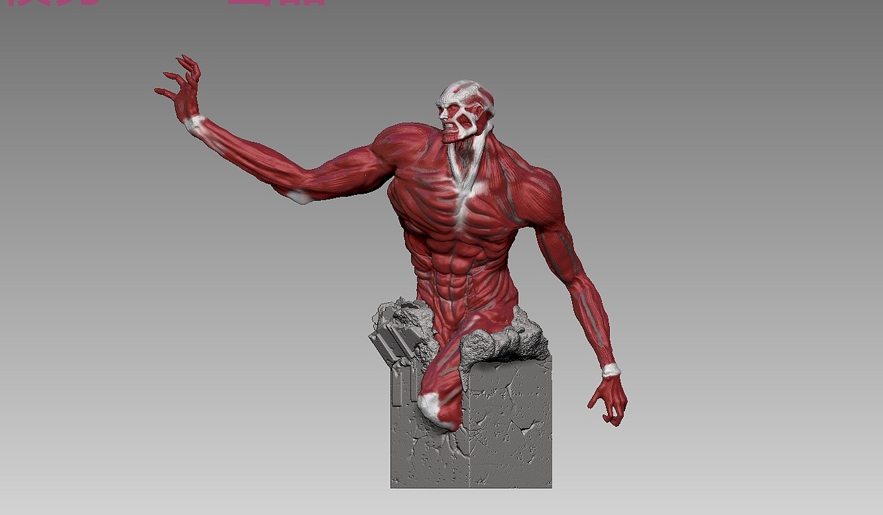 进击的巨人超大巨人雕像