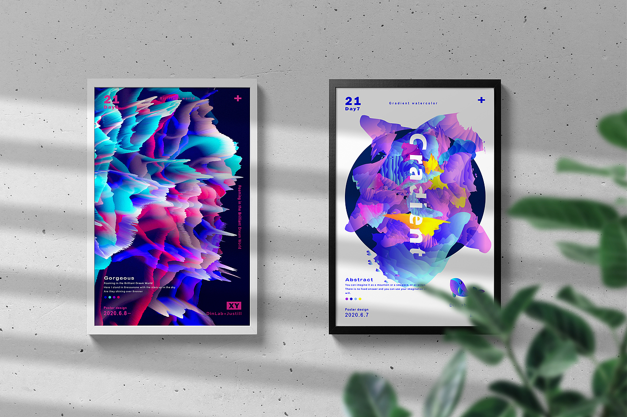 DinLab×Justill海報打卡21天總結(jié)（圖ZMjEyOTk4NTAw） - 海報 - 站酷設(shè)計師小月王俞原創(chuàng)素材 - 站酷ZCOOL