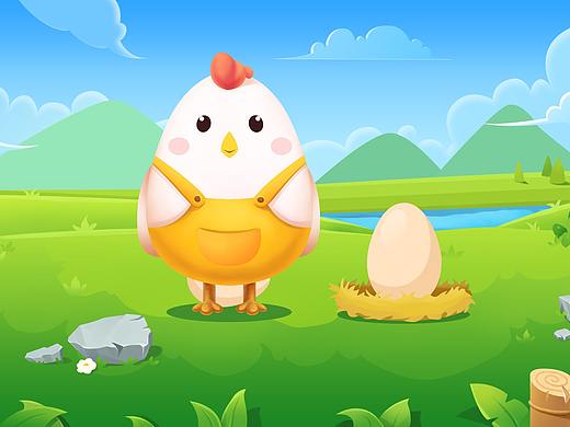 领鸡蛋推广图（个人主页-ZNTQ5MjA5ODA=） - 商业插画 - 站酷设计师寒秋HQ原创素材 - 站酷ZCOOL