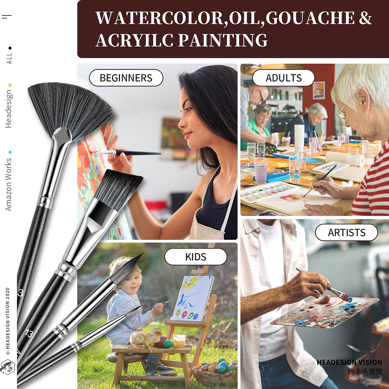 颜料笔产品拍摄_主图设计_A+页面设计-狮子头视觉（图ZMjM1OTk3OTQ4） - 电商 - 站酷设计师亚马逊主图设计原创素材 - 站酷ZCOOL