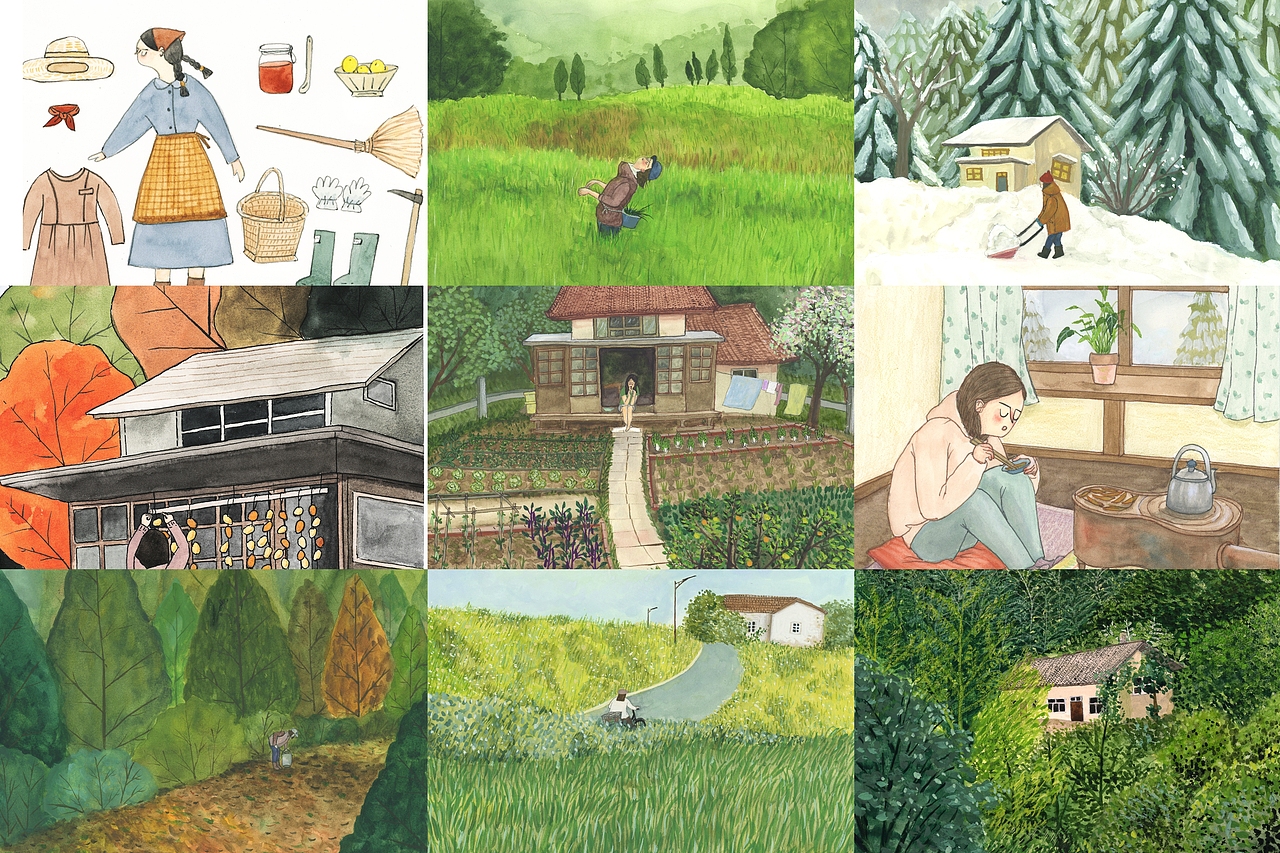 小森林系列插画（图ZMzc2NDQ2Nzc2） - 艺术插画 - 站酷设计师潤子原创素材 - 站酷ZCOOL