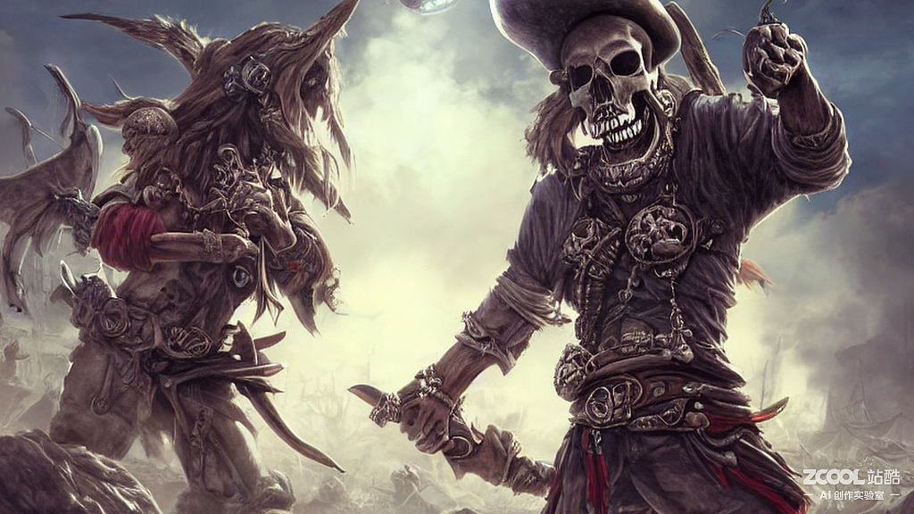#AI创作实验室#骷颅头海盗冲锋