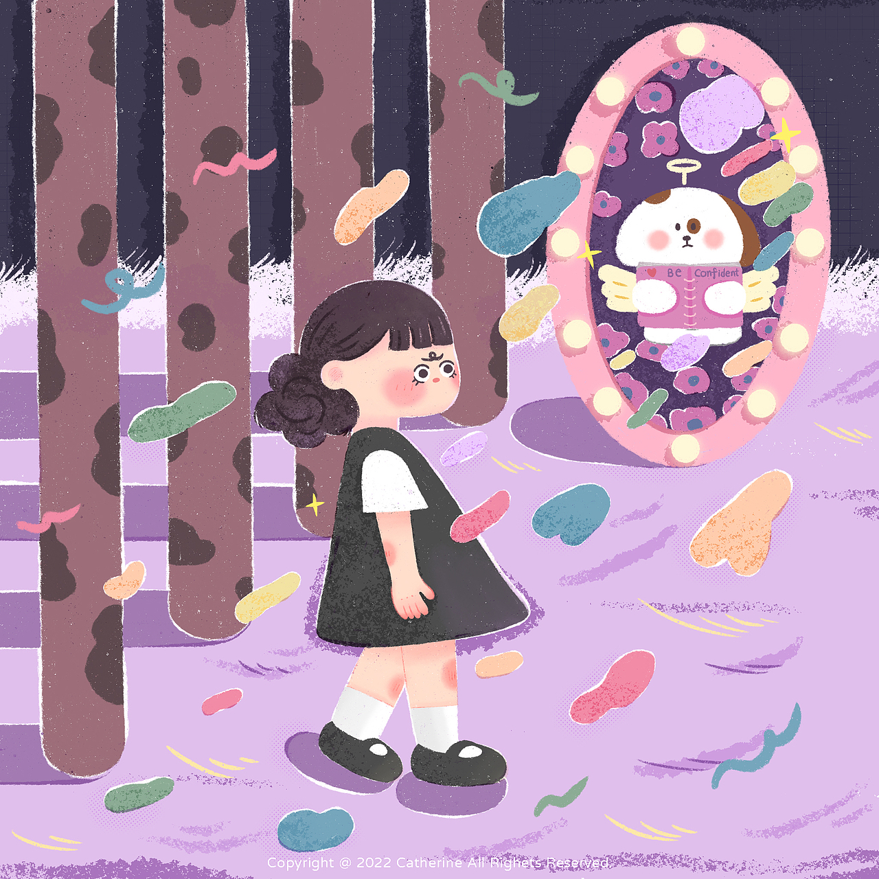 容貌焦虑插画合集2022（图ZMjkwODc3OTI4） - 创作习作 - 站酷设计师Catherine_猪小乔原创素材 - 站酷ZCOOL