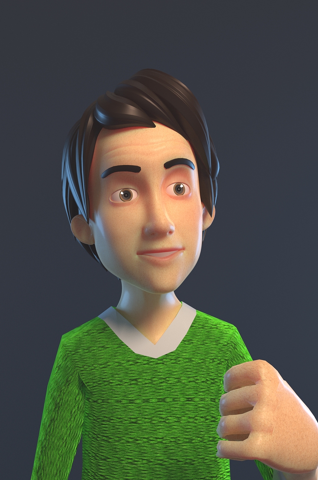 三维模型卡通角色3d建模影视动画片头制作卡通男孩