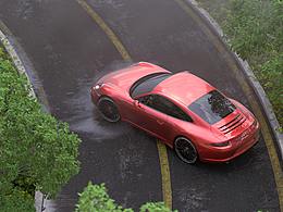 汽車場(chǎng)景渲染